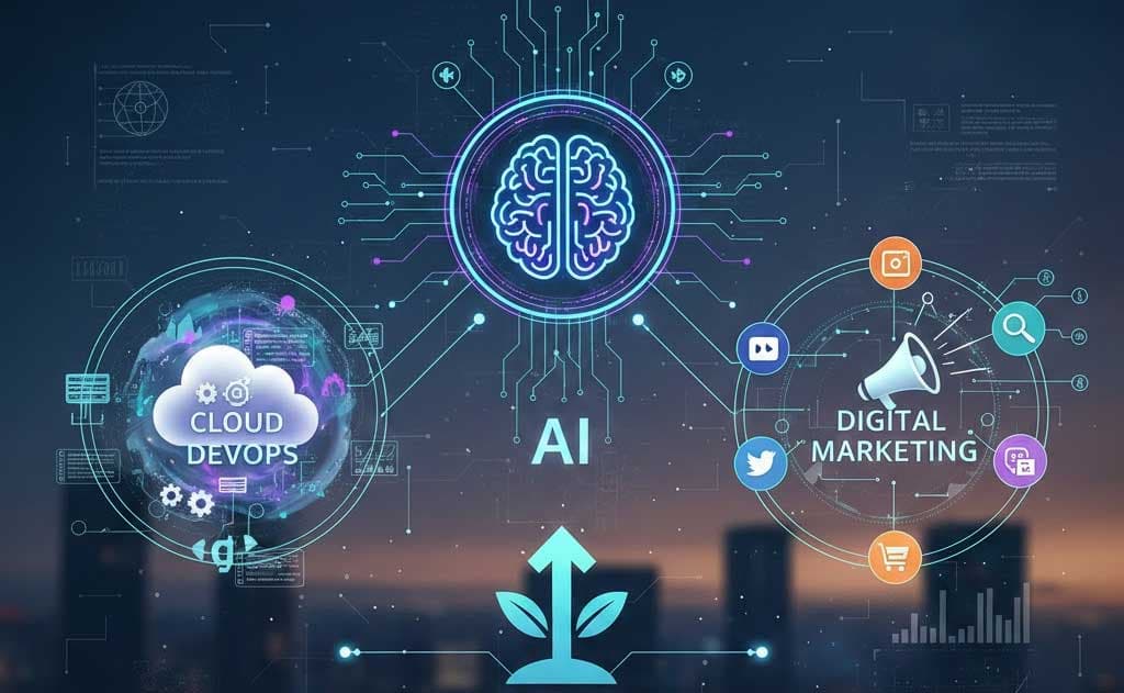 AI cloud integration combining DevOps and digital marketing for business growth in 2026