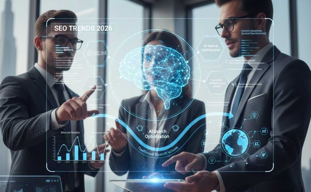 SEO best practices for 2026 focused on AI search optimization and user intent