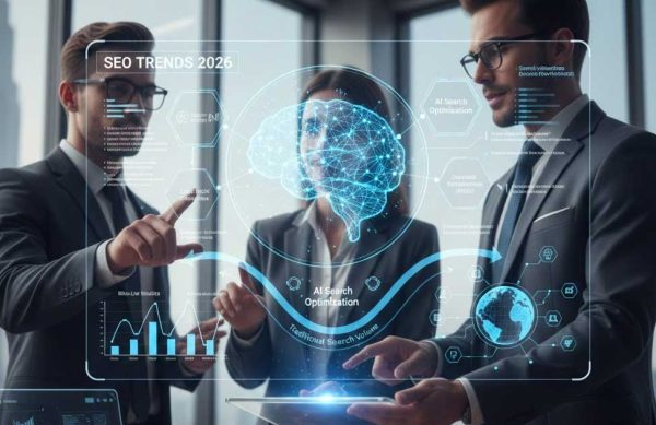 SEO best practices for 2026 focused on AI search optimization and user intent